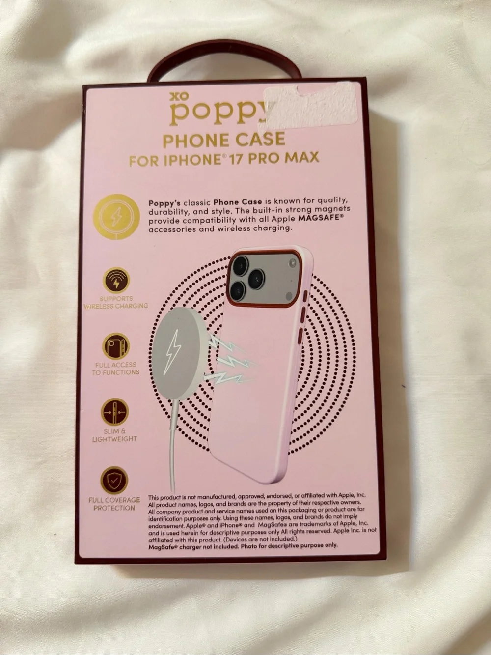 xo poppy MagSafe Compatible Pink Case for iPhone 17 Pro Max